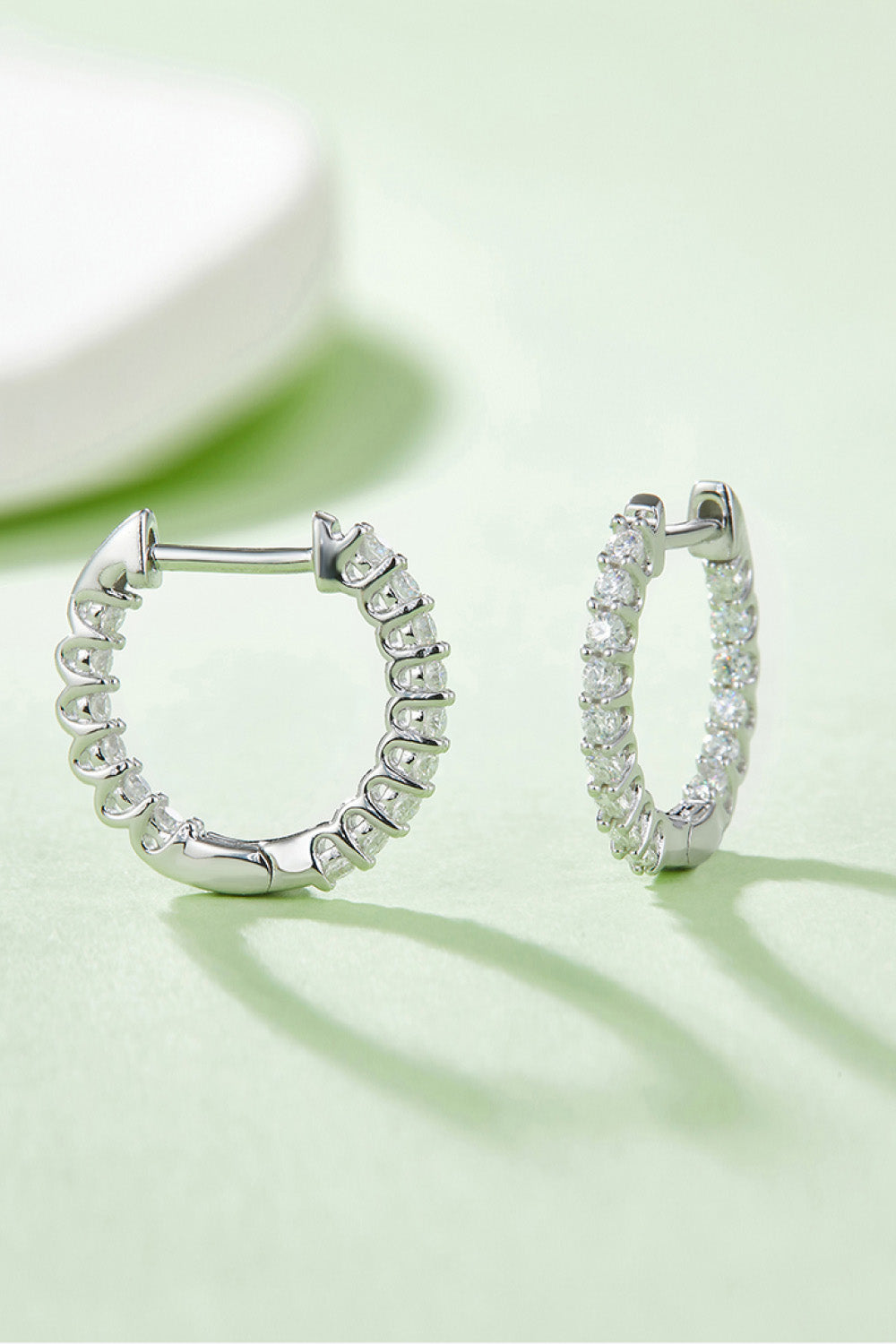 Moissanite Huggie Earrings (3 Colors)