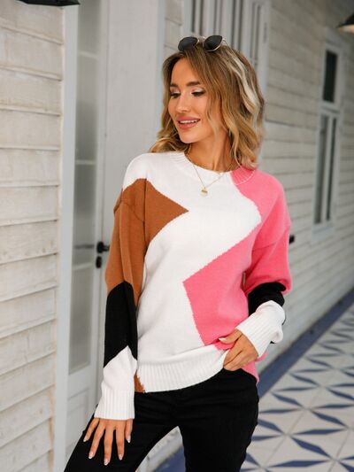 Zena Color Block Sweater