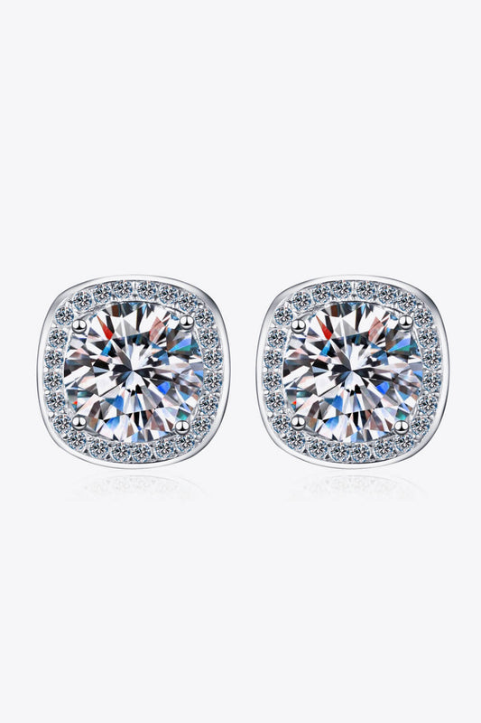 1 Carat Moissanite Stud Earrings