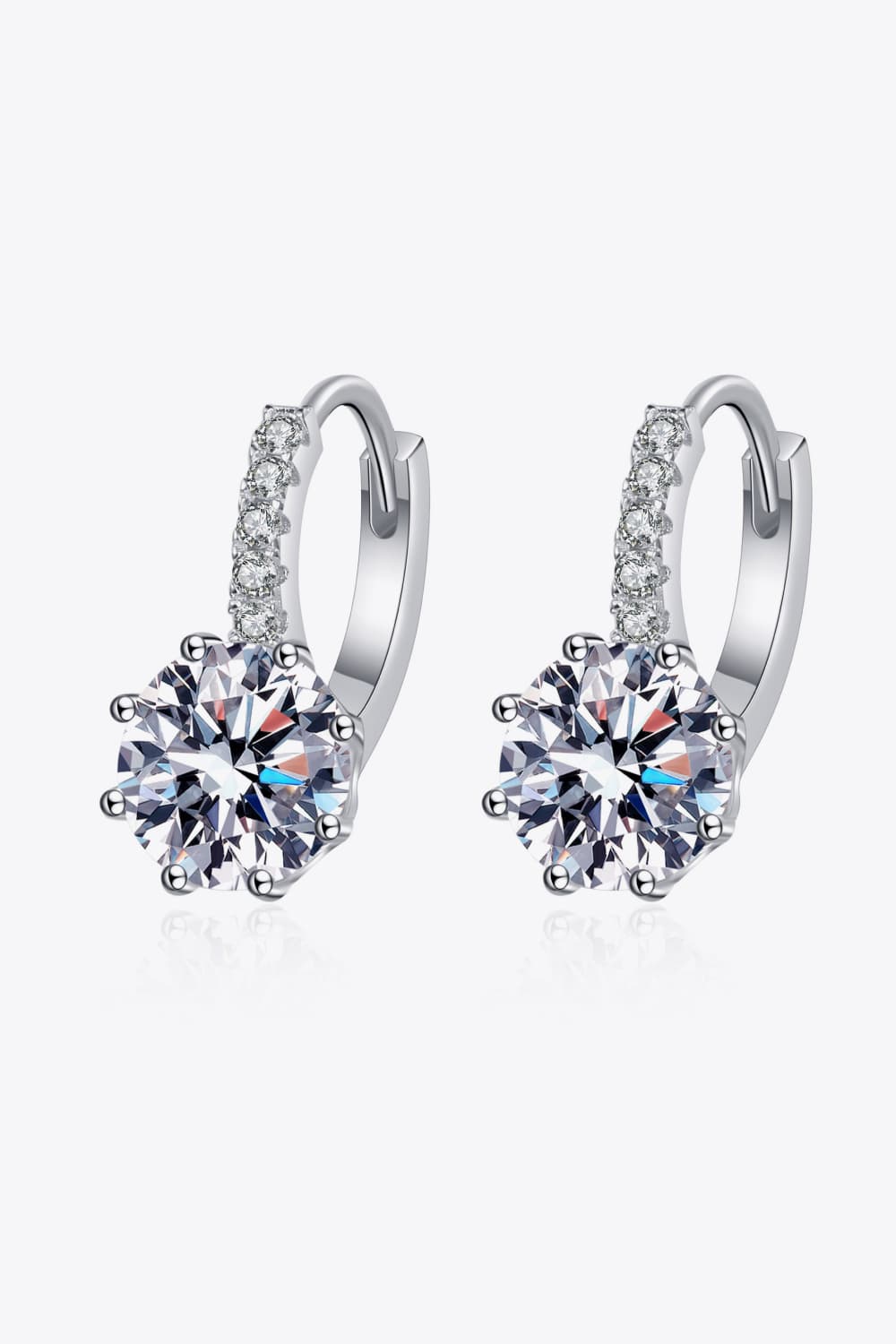 4 Carat Moissanite Earrings