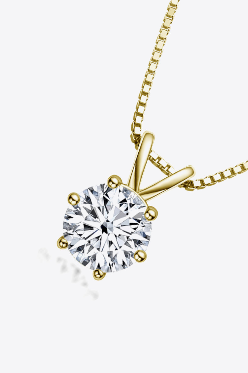 1 Carat Moissanite Pendant Necklace