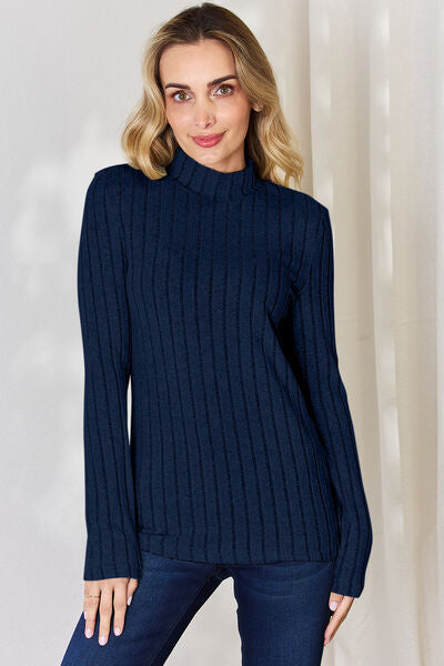 Soft N Pretty Ribbed Mock Neck Top (4 Colors)