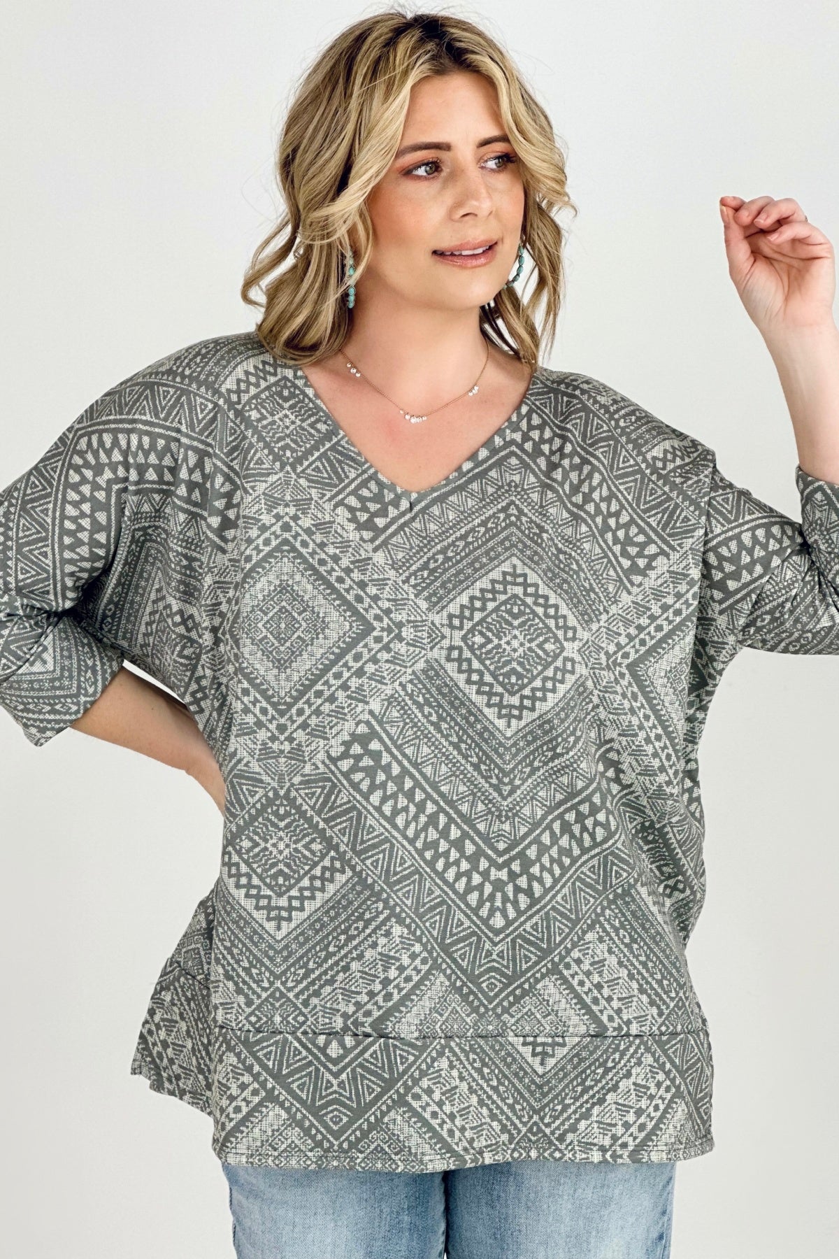 Aztec French Terry Top (2 Colors)