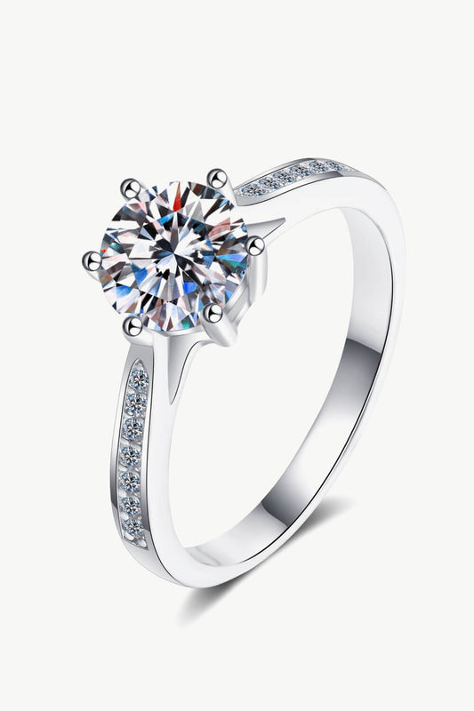 Sterling Silver Moissanite Ring