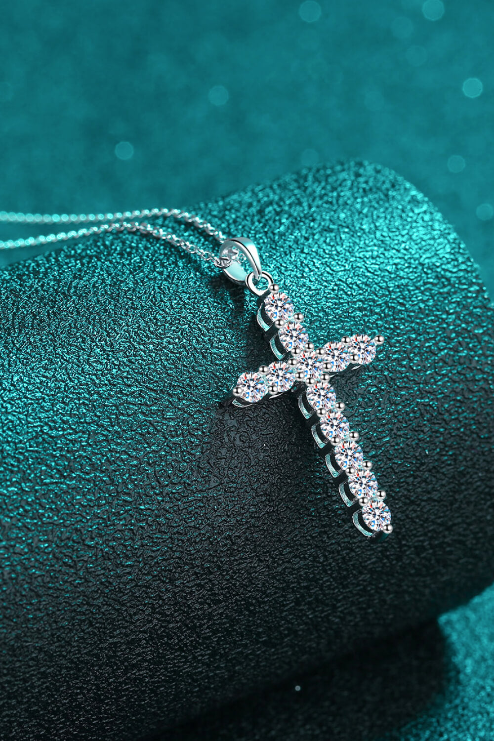 Cross Moissanite Necklace