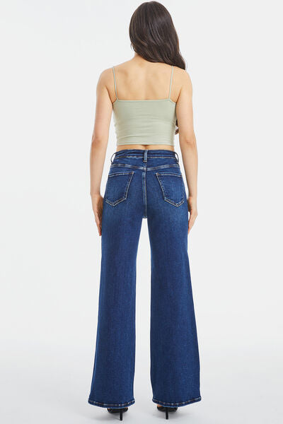 BAYEAS High Waist Cat's Whisker Wide Leg Jeans