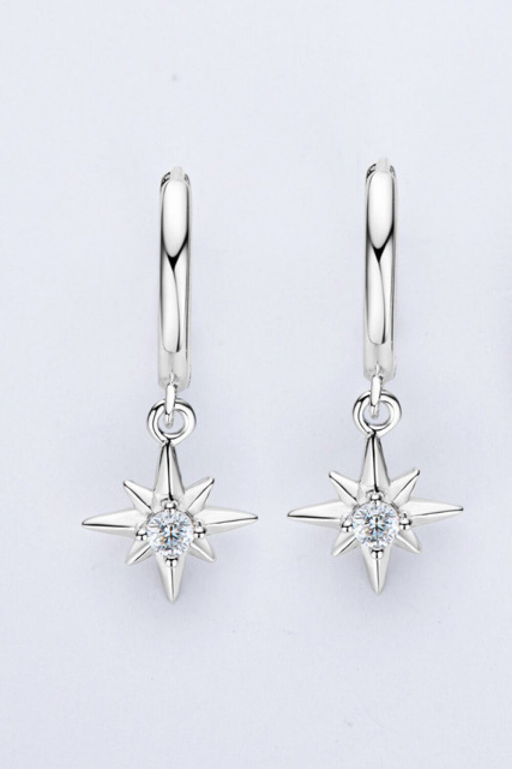 Moissanite Star Drop Earrings (2 Metal Colors)