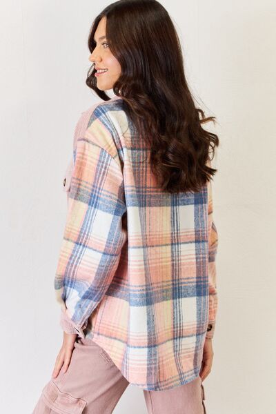 Britta Plaid Button Down Shacket