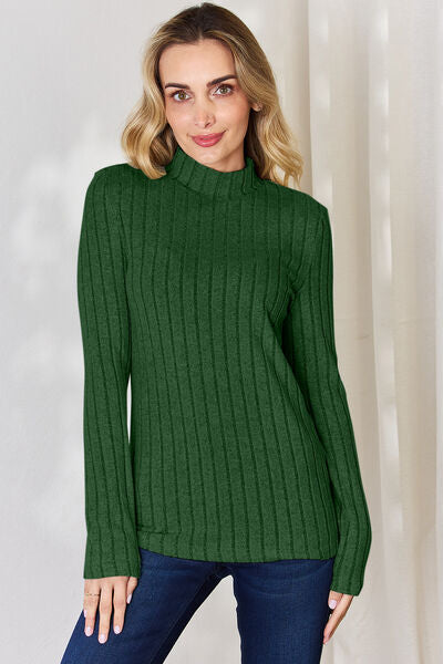 Soft N Pretty Ribbed Mock Neck Top (4 Colors)