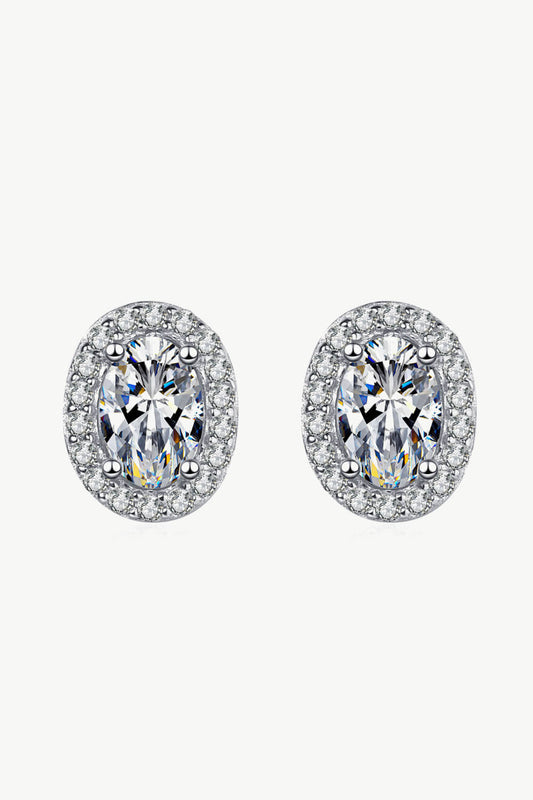 1 Carat Moissanite Stud Earrings