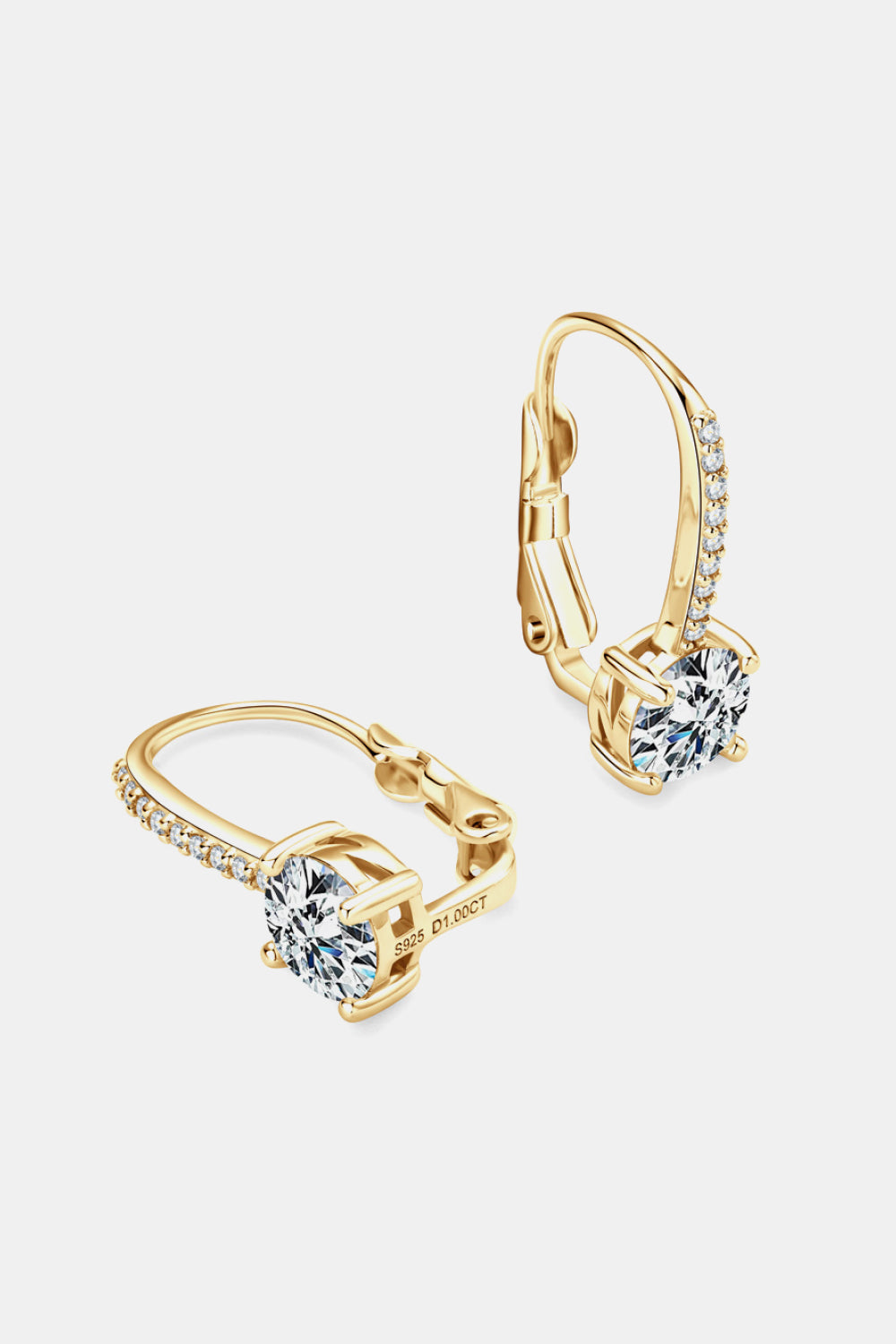 2 Carat Moissanite Earrings