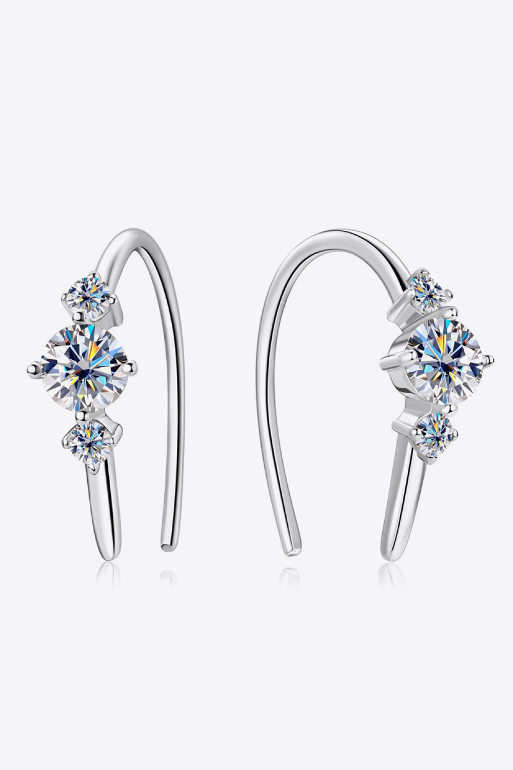 Moissanite Loop Earrings