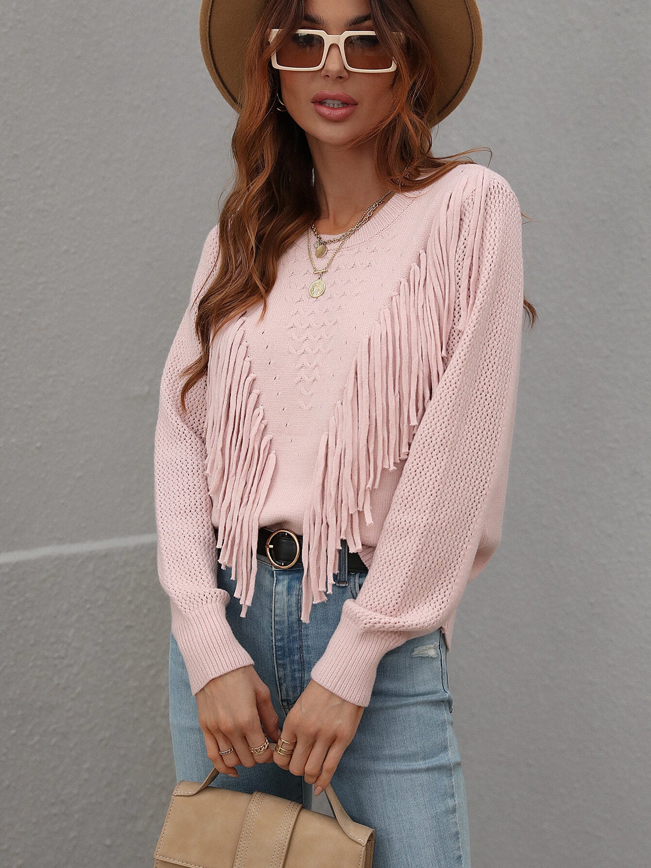 Country Girl Fringe Detail Sweater (5 Colors)