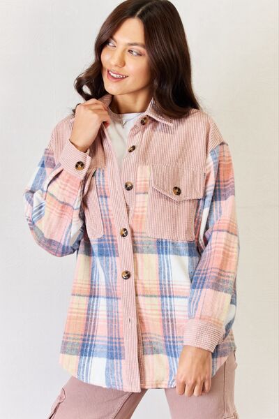 Britta Plaid Button Down Shacket