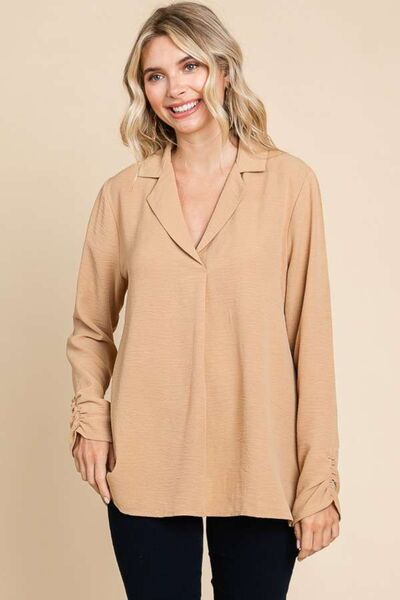 Serenity Lapel Collar Blouse