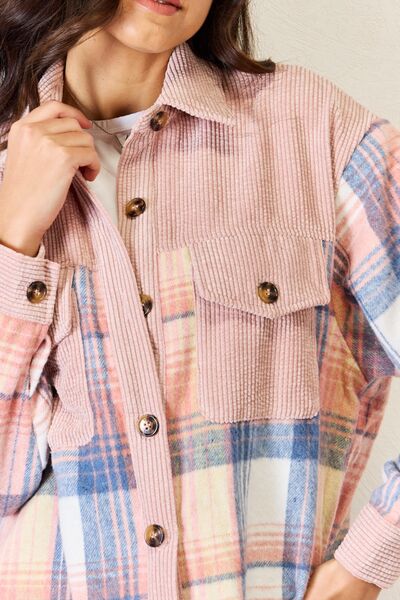 Britta Plaid Button Down Shacket