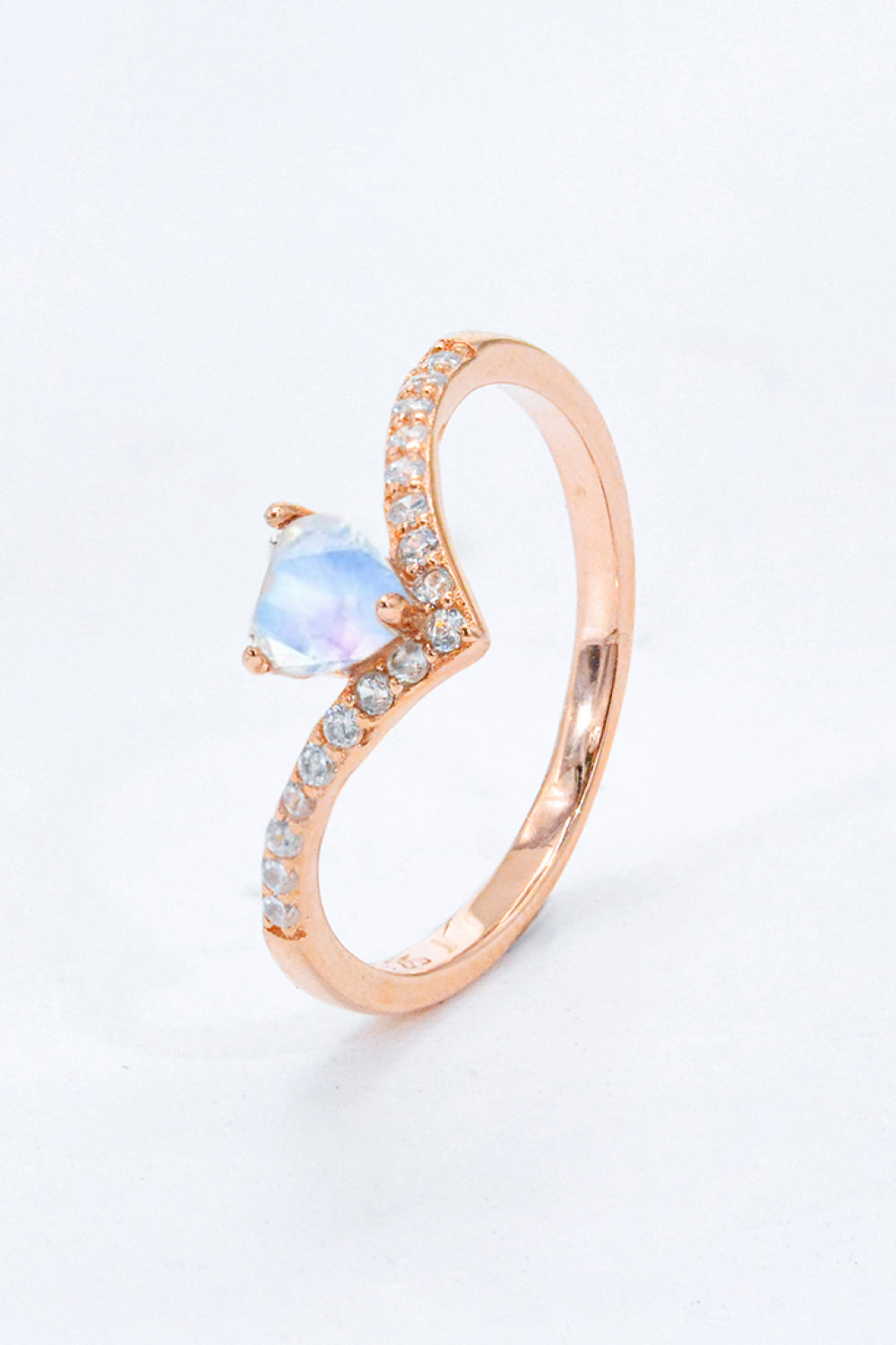 Moonstone Heart-Shaped Ring