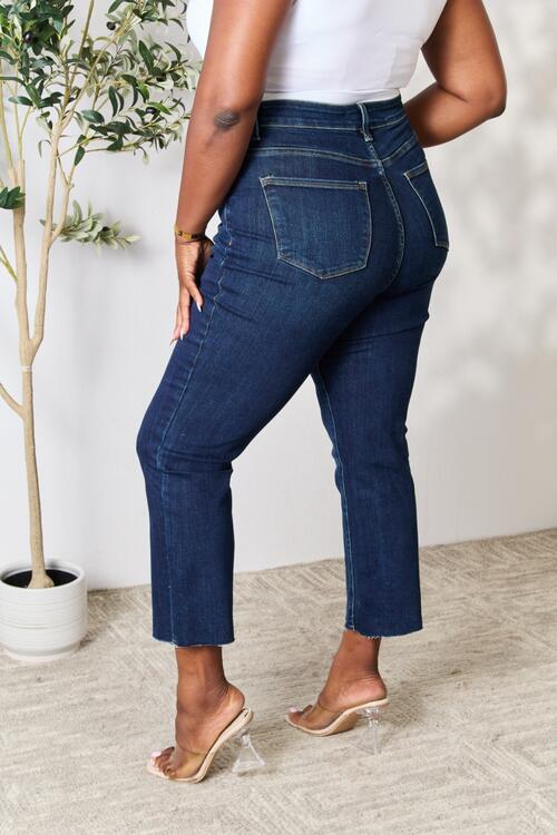 BAYEAS Raw Hem Straight Jeans