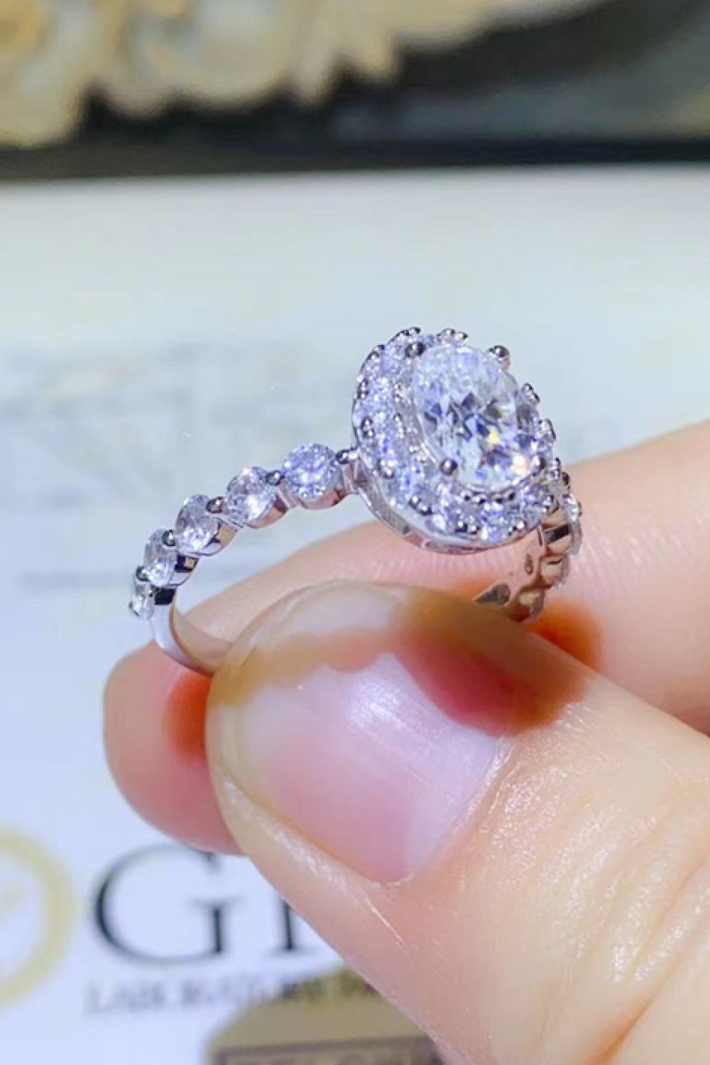 Adored 1 Carat Moissanite Halo Ring