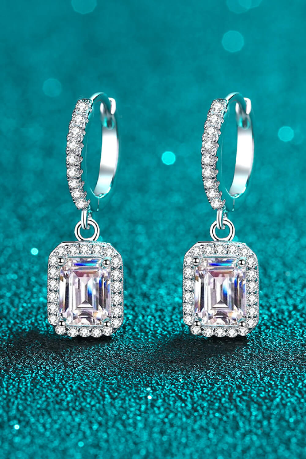 2 Carat Moissanite Drop Earrings