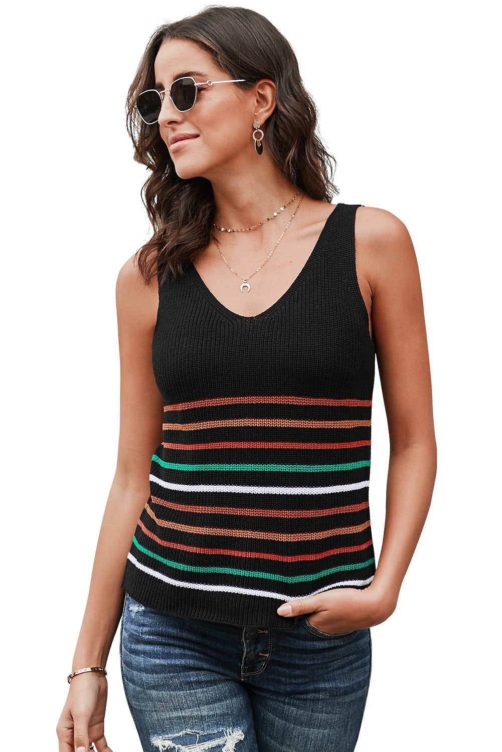 Vienna Striped Knit Tank (4 Colors)