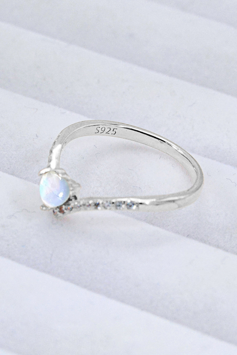 Moonstone Heart-Shaped Ring