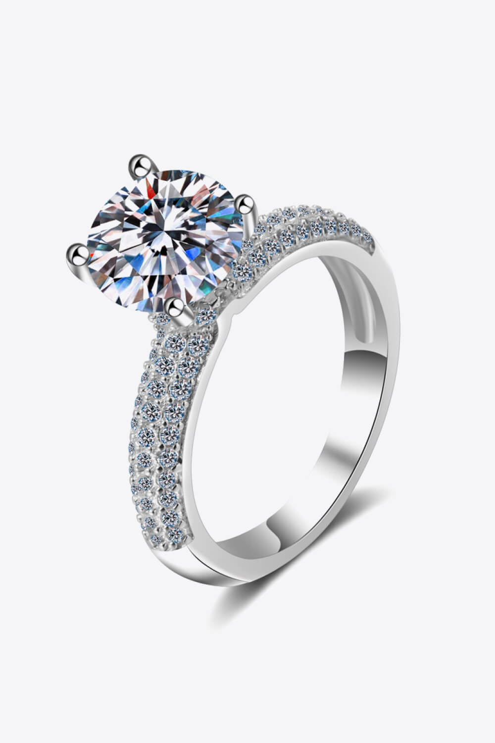 4-Prong 2 Carat Moissanite Ring