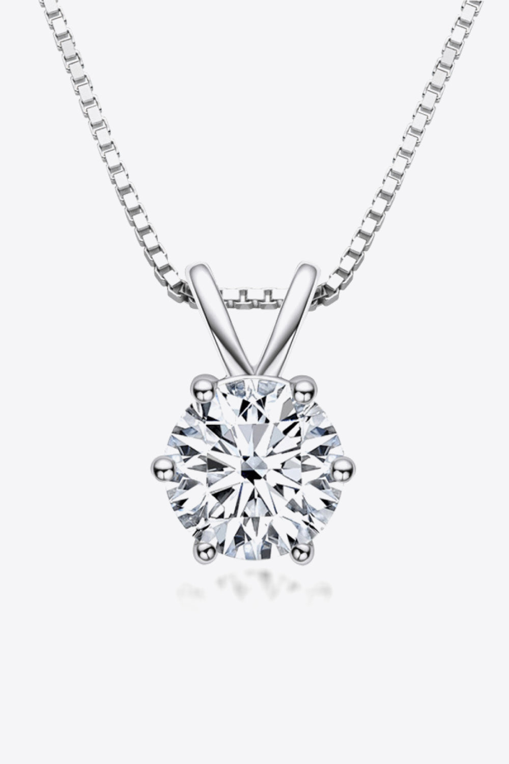 1 Carat Moissanite Pendant Necklace