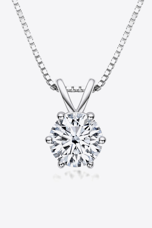 1 Carat Moissanite Pendant Necklace