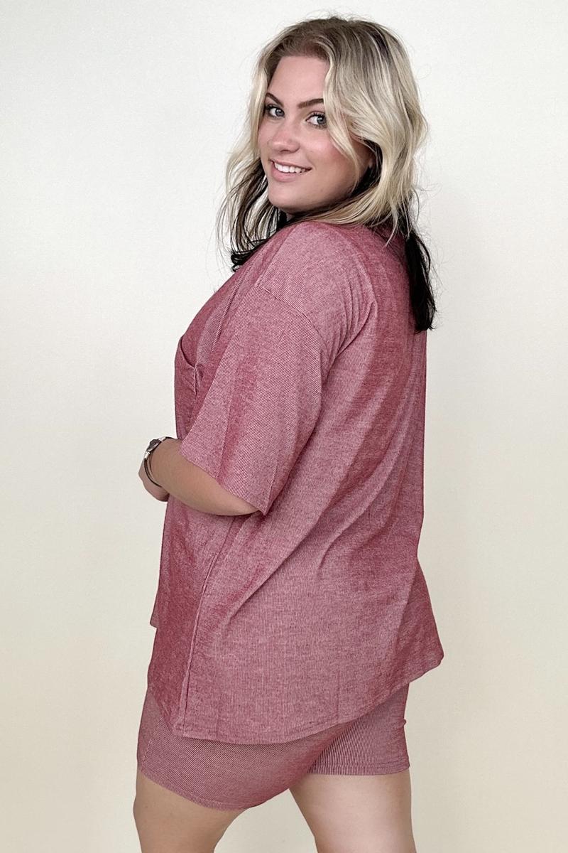 Gianna V-Neck Loose Fit Tee (2 Colors)